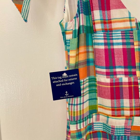 Kiel James Patrick madras print maxi dress NWT - Picture 4 of 4